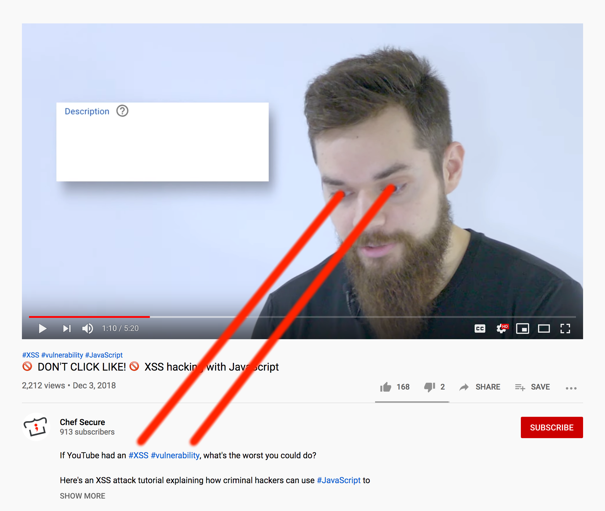 Hacking Youtube Likes With Javascript Xss Attack Chef Secure