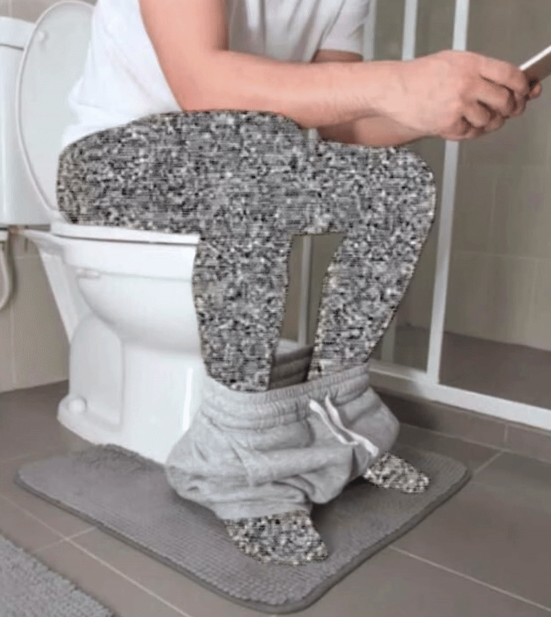 Sitting on the toilet too long with your cell phone gives you static legs